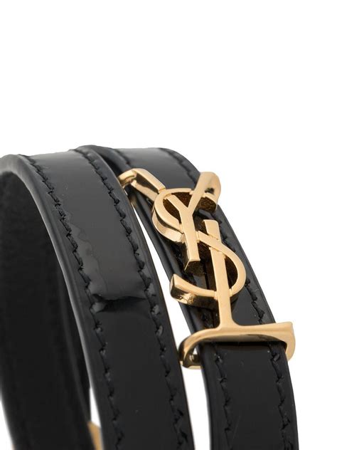 saint laurent leather bracelet.